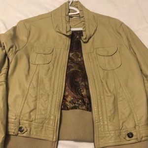 Beige pleather jacket